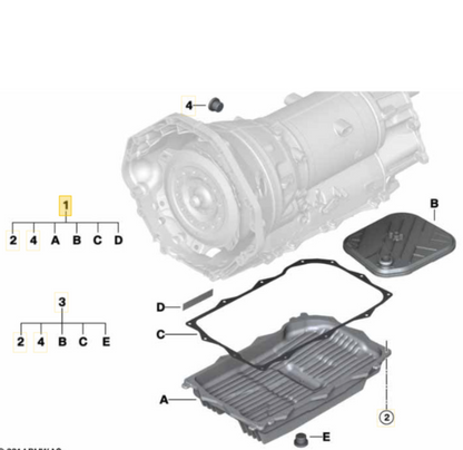 GENUINE ZF BMW 8 SPEED 8HP75Z 8HP76X AUTOMATIC GEARBOX FILTER GASKET OIL 7L KIT