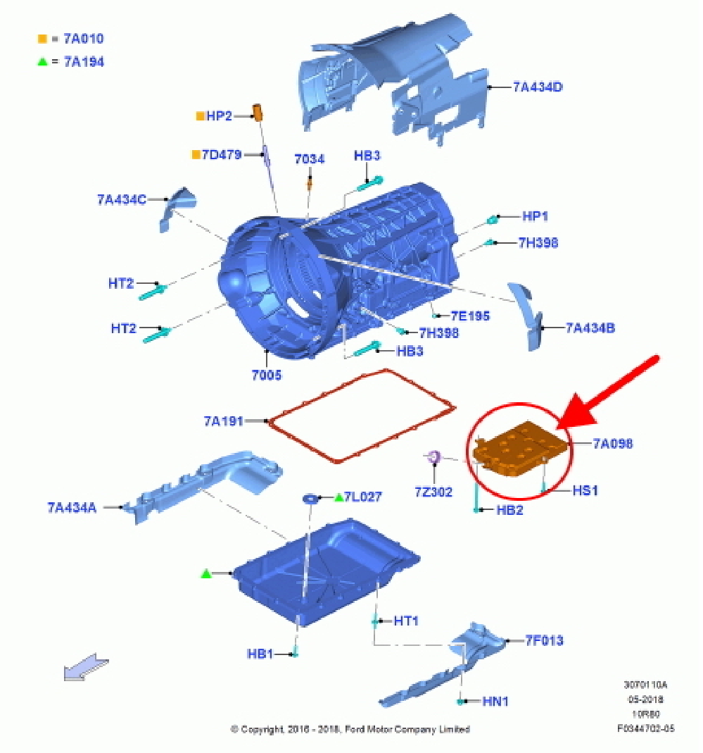 GENUINE FORD 10 SPEED 10R80 AUTOMATIC GEARBOX FILTER GASKET OIL 7L OEM TRANSMISSION SERVICE KIT