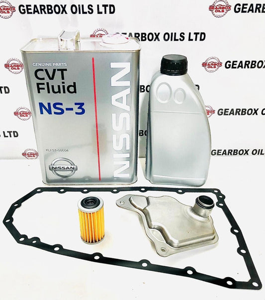 FOR NISSAN QASHQAI CVT JF017E AUTOMATIC GEARBOX FILTERS GASKET 5L NS-3 OIL KIT