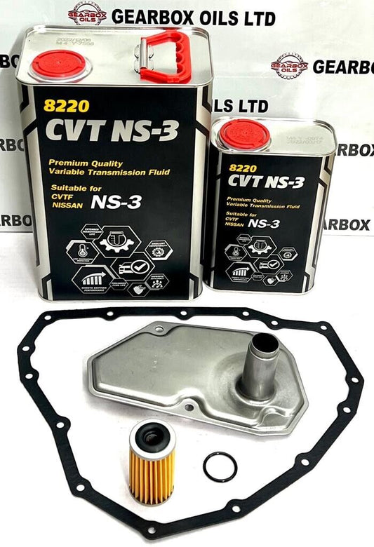 FOR NISSAN JUKE QASHQAI CVT JF015E AUTOMATIC GEARBOX OIL FILTER SERVICE KIT 5L